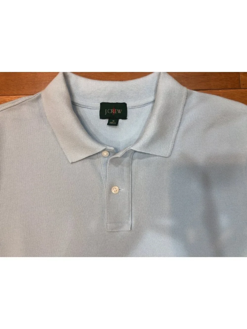 J Crew Oarsman Light Blue Short Sleeve Polo Collegiate Preppy Coastal Size M